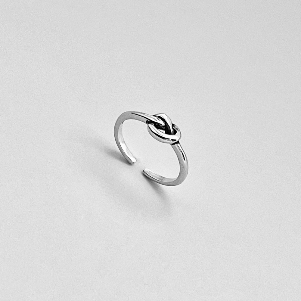 Sterling Silver Tiny Love Knot Toe Ring, Pretzel … - image 5